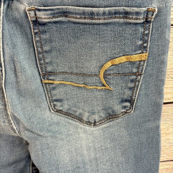 American Eagle Next Level Stretch Hi-Rise Jeggings Women's Size 4 Short Blue - Picture 9 of 12